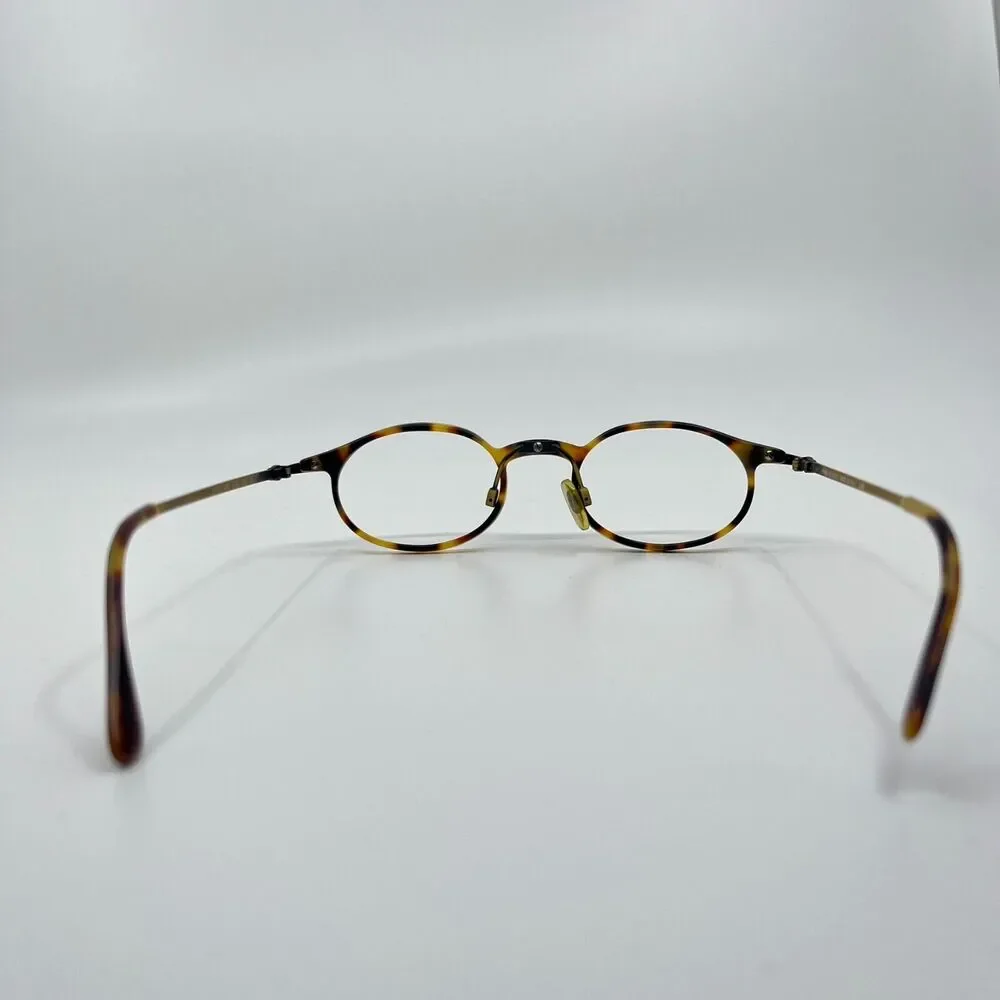 Help Eyeglasses MOD 184 Brown gold metal‎ Frame Made in Italy 49-21 H6482